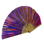 Clear Iridescent Holographic Multicolor - Hand Fan