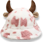 Cute Horn Cow Print - Bucket Hat