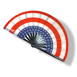 USA America Flag - Pleated Patriotic Flag Hand Fan