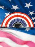 USA America Flag - Pleated Patriotic Flag Hand Fan