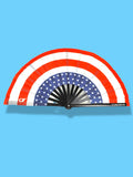 USA America Flag - Pleated Patriotic Flag Hand Fan